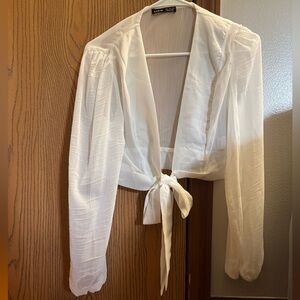 SHEIN White Sheer Blouse